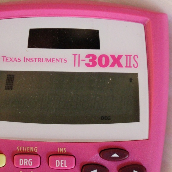 Texas Instruments,  TI- 30X  IIS  pink calculator - Picture 6 of 9